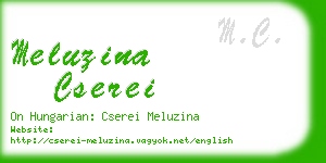 meluzina cserei business card